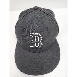 New Era 59Fifty Boston Red Sox Men's Black Baseball Cap Size 7 1/8